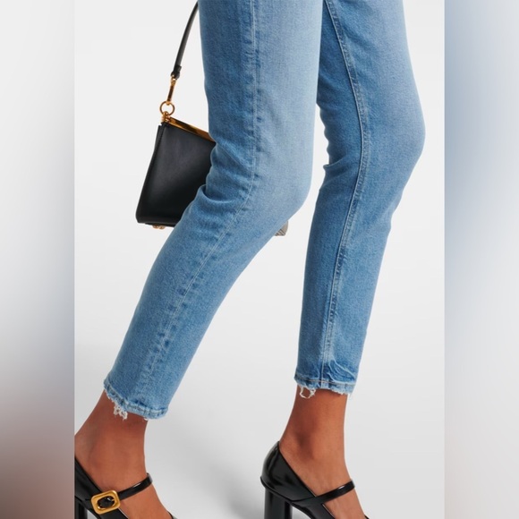 AGOLDE Nico High-Rise Skinny Jeans Size 26 Distressed At Ankles - Picture 4 of 16